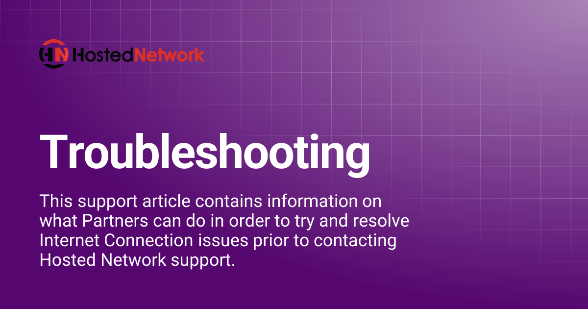 Troubleshooting | Hosted Network