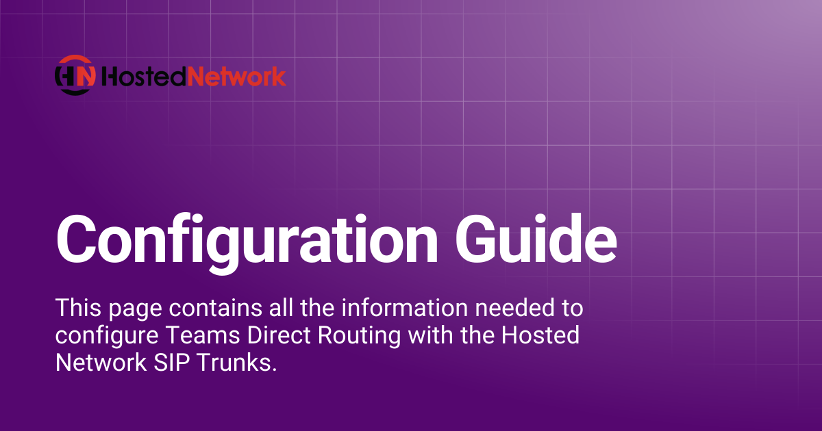 Configuration Guide | Hosted Network
