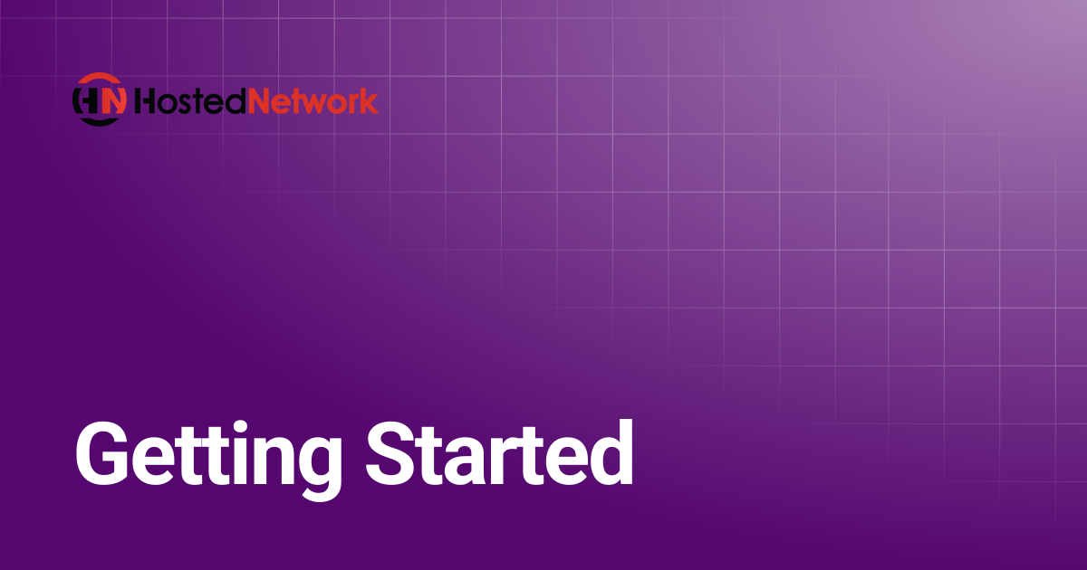 Getting Started | Hosted Network